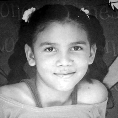 Foto de Katerine Zuñiga Payares cuando era niño